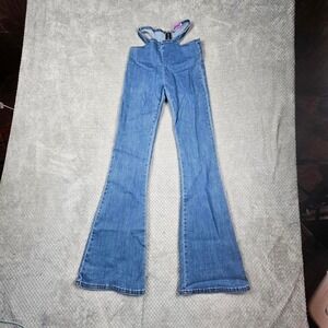 Edikted Blue Cut Out High Waist Flare Jeans XS Y2K Streetwear NWOT